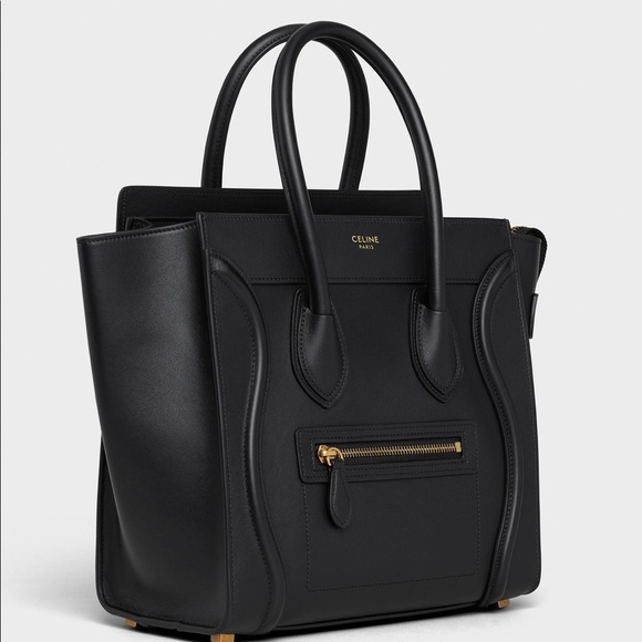 Authentic Celine Micro Luggage Handbag In smooth Calfskin Balck - Picture 2 of 9